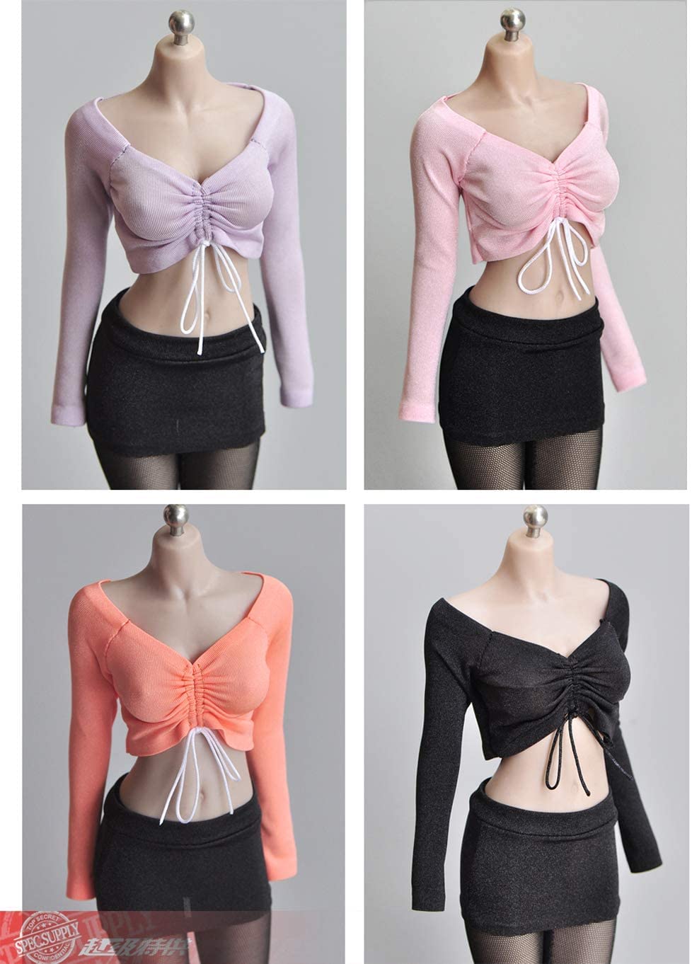 i8 TOYS 1/6 female accessoreis clothes for 12 inch women collectible action figure snug T-shirt Short skirt C