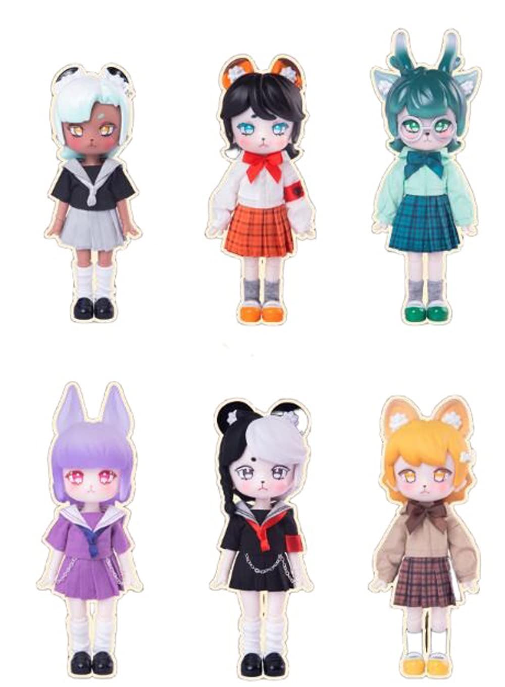 YSBRING Penny's Box School Haunting Series Cute PVC Collectible BJD Doll (6PC fullset)