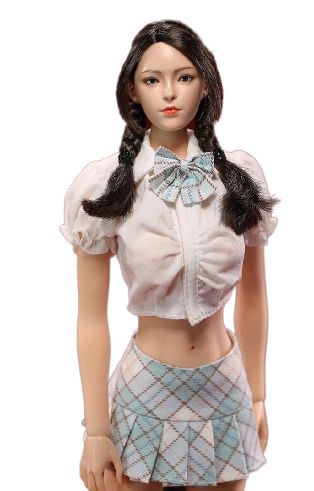1/6 scale female clothes,bubble sleeve short blouse halter & skirts for 12 inch woman action figure,JIAOU DOLL JO23X-12