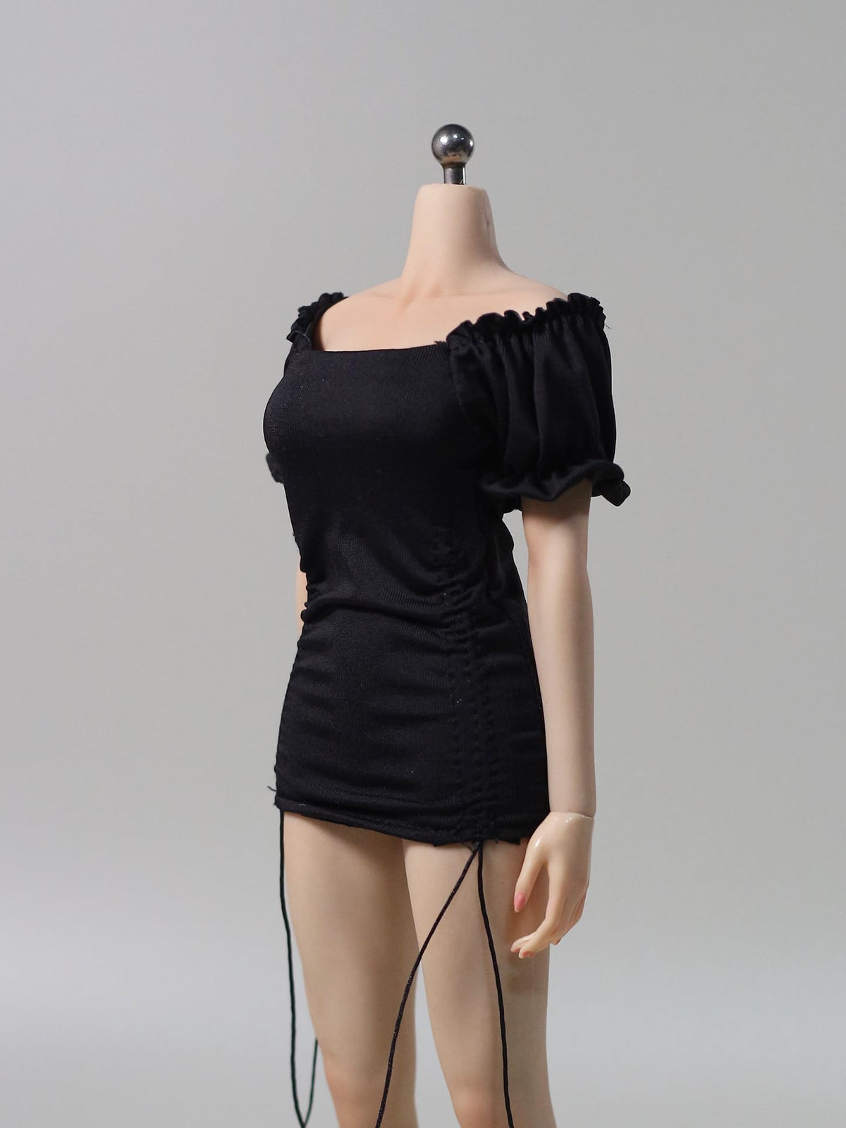 DMTOYS 1/6 scale female clothes French dress‌ black for 12 inch woman action figure DF094