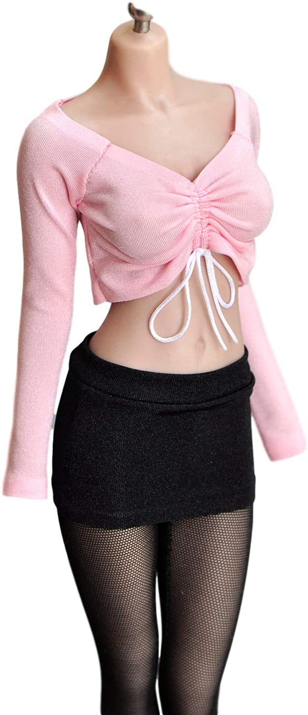 i8 TOYS 1/6 female accessoreis clothes for 12 inch women collectible action figure snug T-shirt Short skirt B