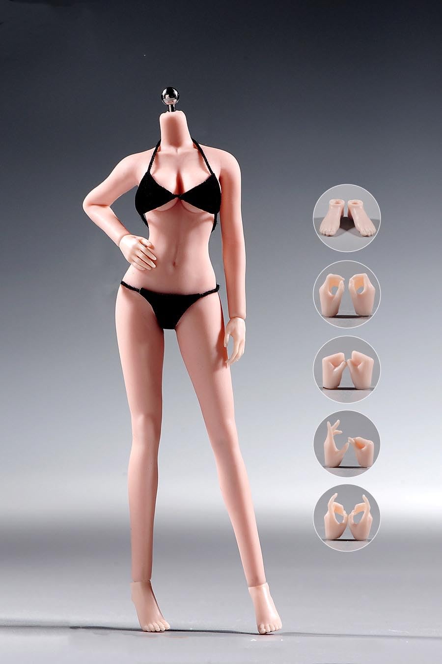 ANT 1/12 scale female flexible seamless body pale skin for 6 inch woman action figure