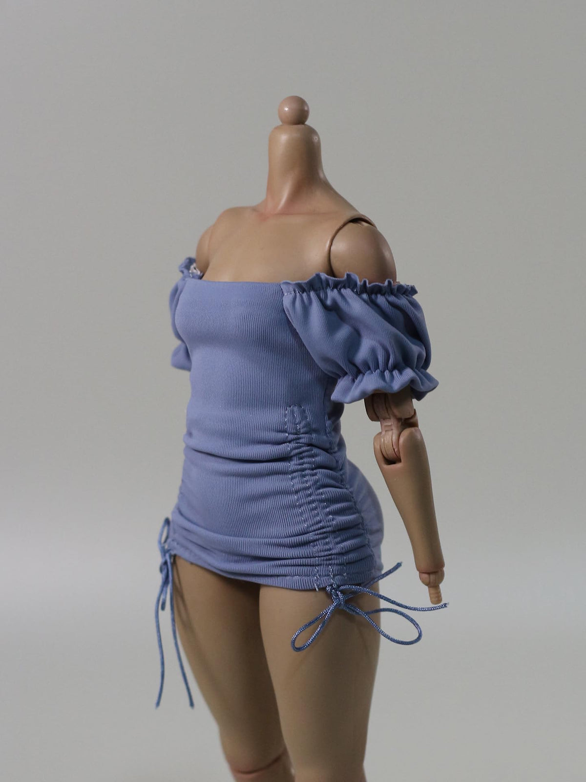 DMTOYS 1/6 scale female clothes French dress‌ blue for 12 inch woman action figure DF094