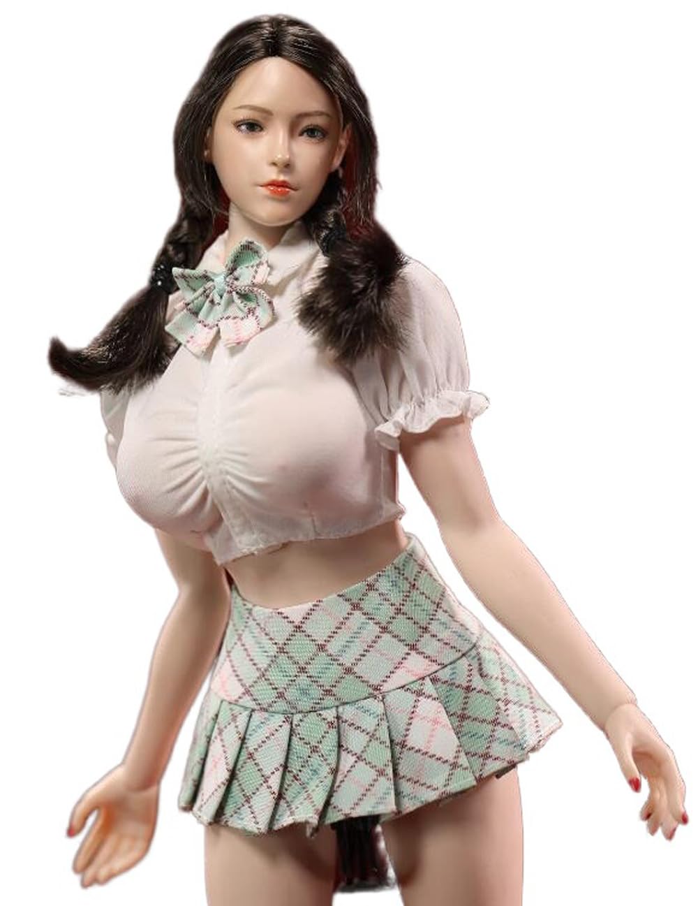 1/6 scale female clothes,bubble sleeve short blouse halter & skirts for 12 inch woman action figure,JIAOU DOLL JO23X-12