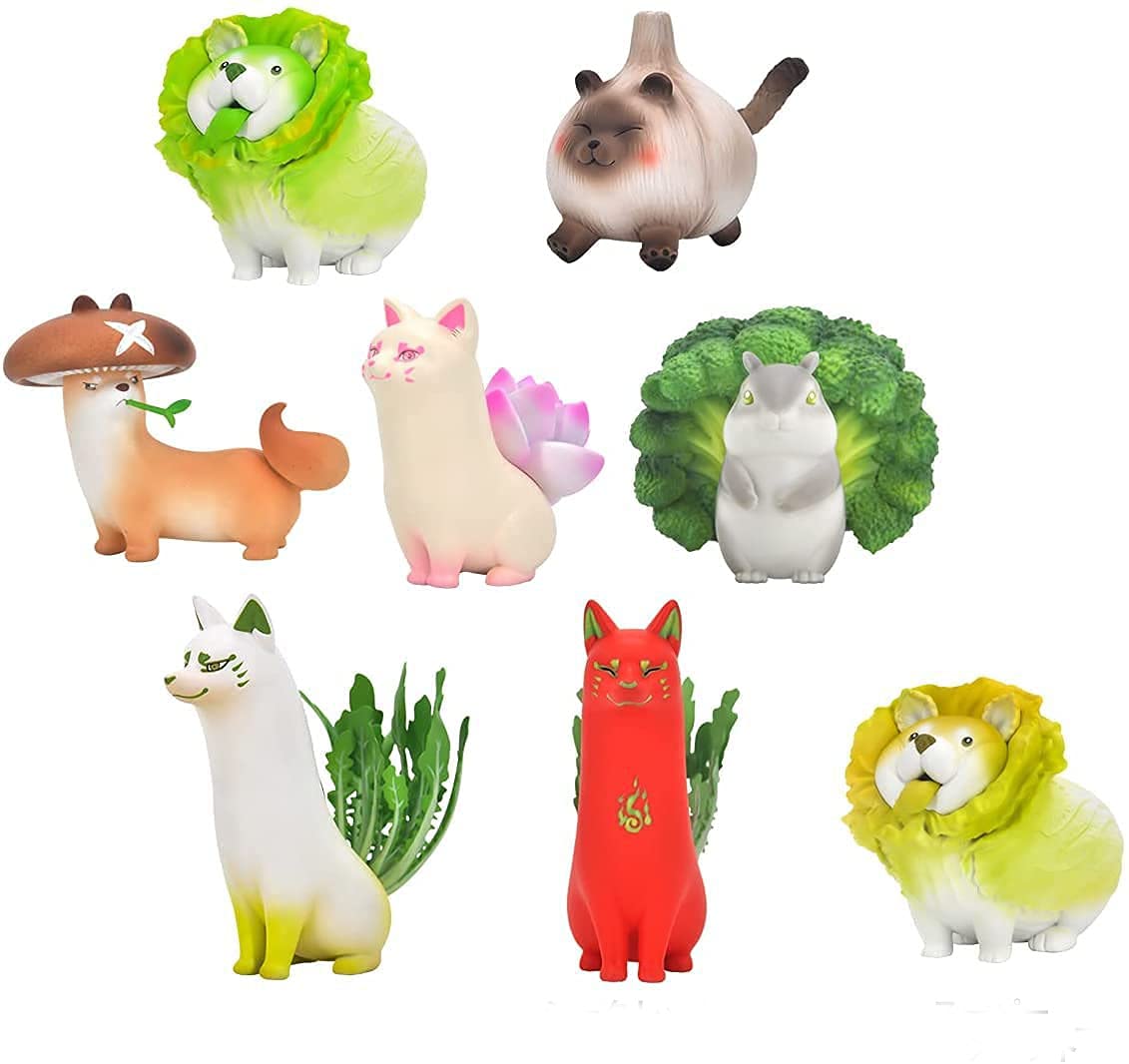 dodowo vegetable fairy cute doll animal figures box（6PC full set）