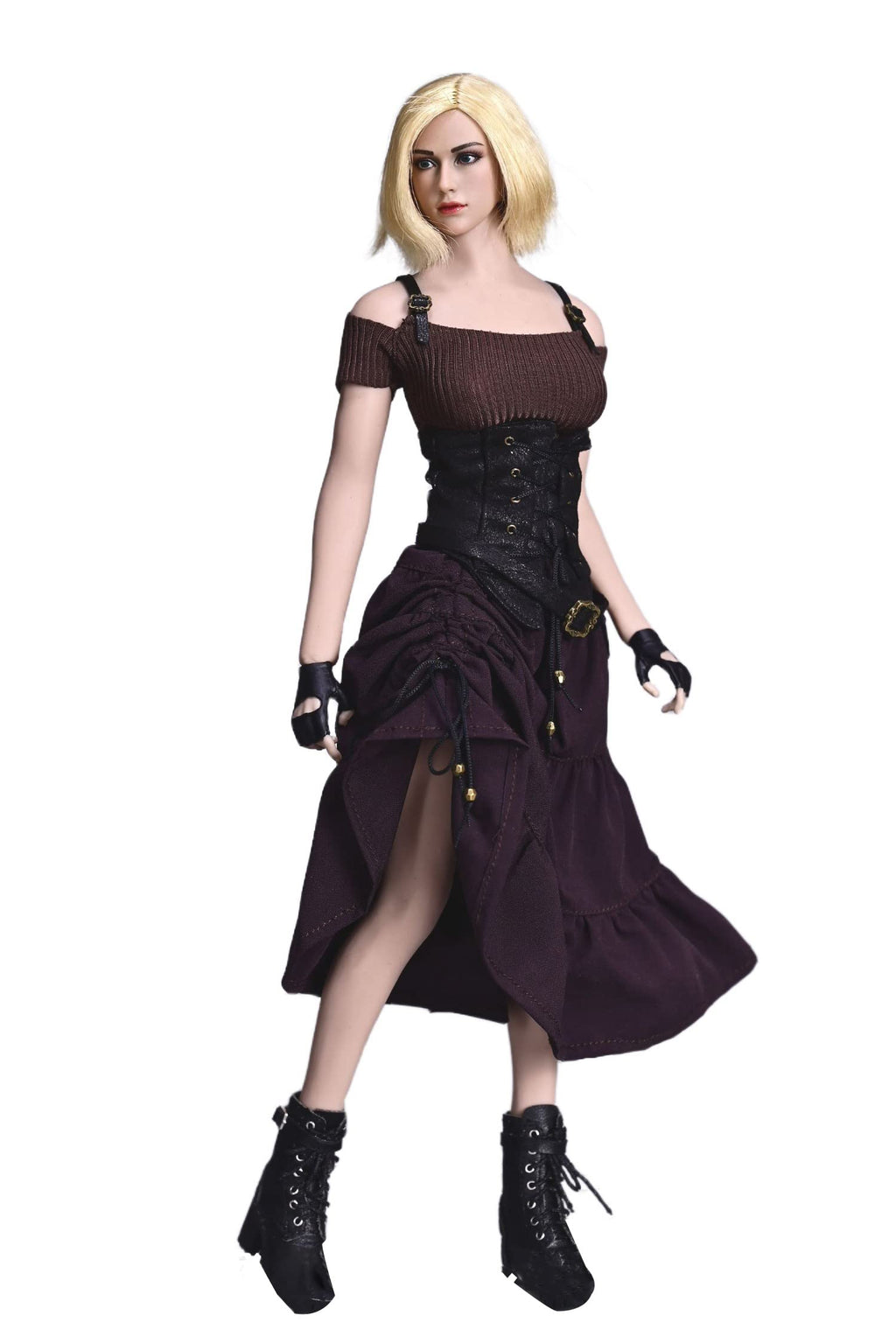 YSBRING SA Toys SA012A 1/6 Scale Vintage Steampunk Gothic Suit Doll Clothes Accessories for 12 Inch Female Action Figure Body