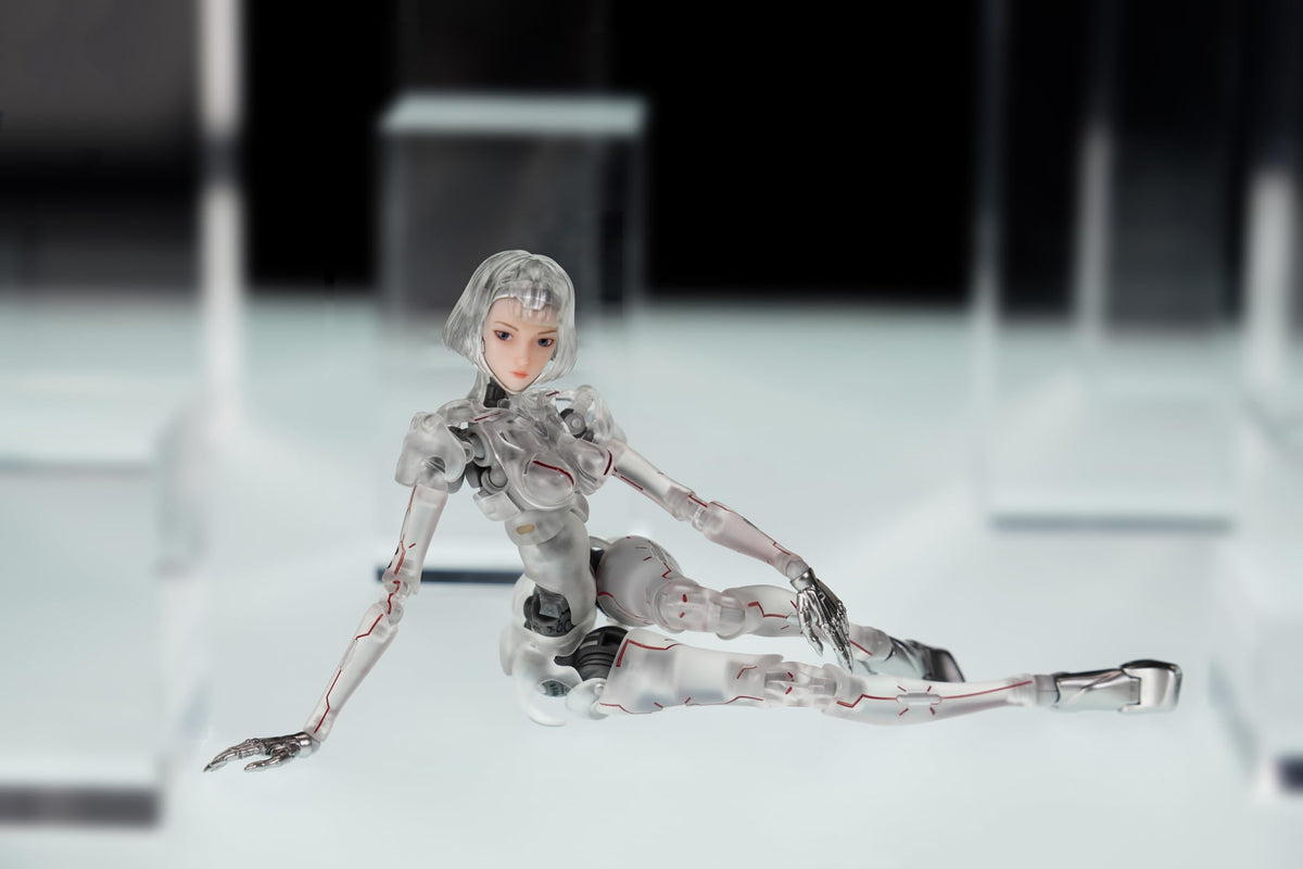 GUKE 1/12 scale AI agent femella civilian C1 robot 6 inch woman action figure transparent version GK01FEC1