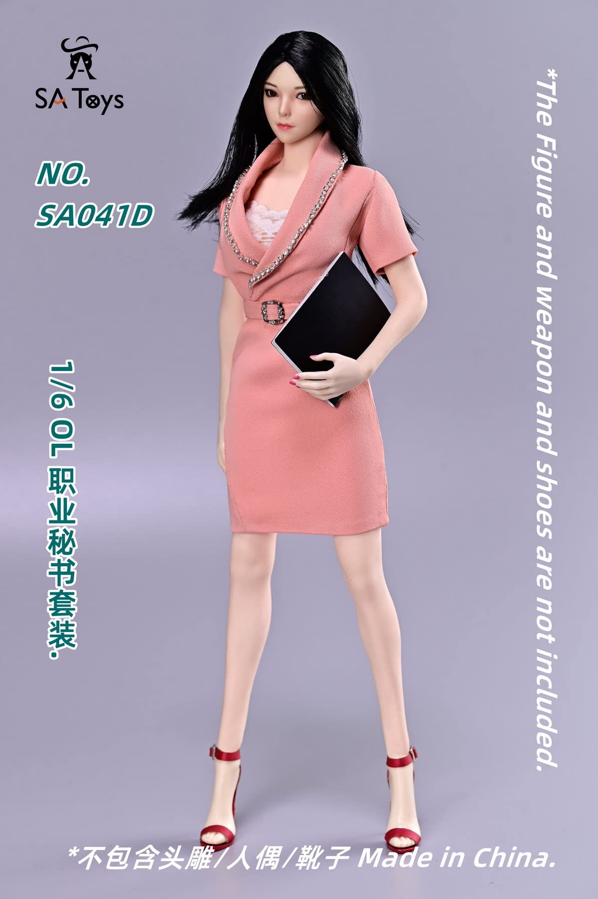 YSBRING SA Toys SA041D 1/6 Scale OL Professional Secretary Suit Figure Clothing Accessories for 12 Inch Female Doll Body (Pink)