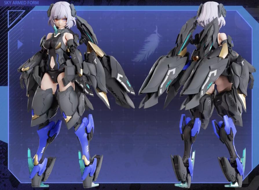 Kaitianjichuang 1/12 scale mecha angel swan girl Elysia model kits, 6 inch mecha girls action figure，15+ & adults