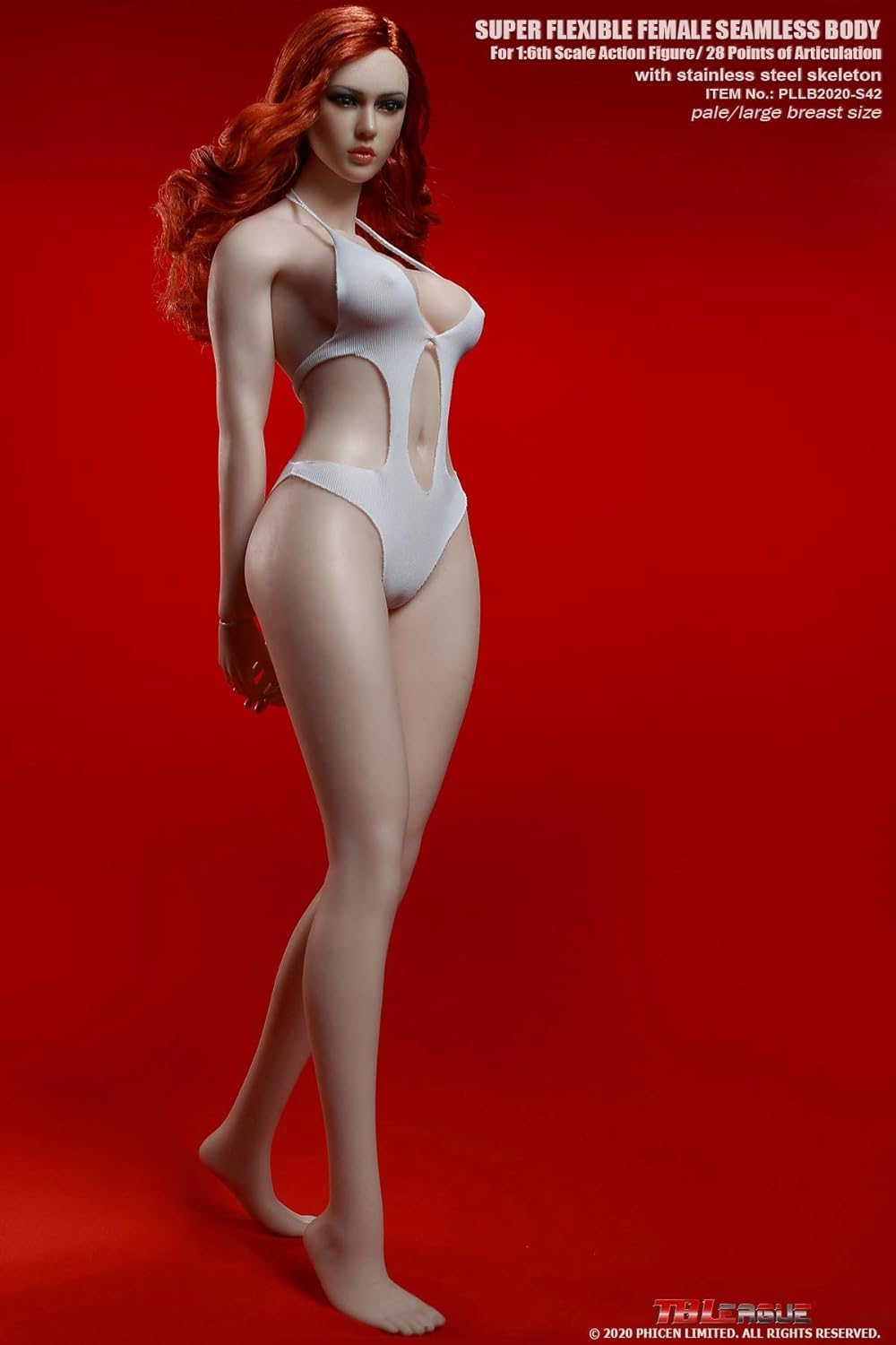 TBLeague 1/6 Scale Phicen Female Seamless Body for 12 inch Action Figure Pale with Head Sculpt S42