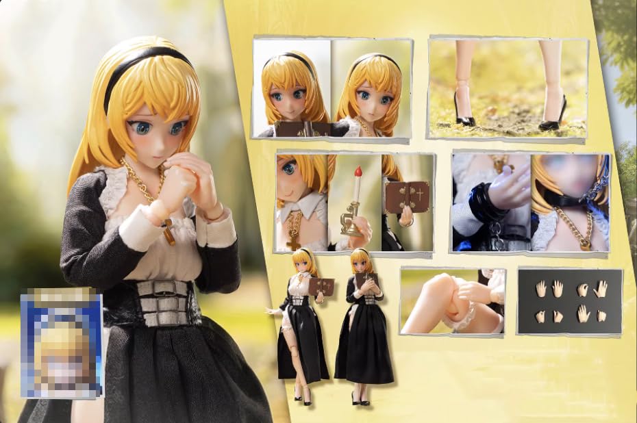 Fogtoys 1/12 scale blonde nun‌ 12 inch woman action figure