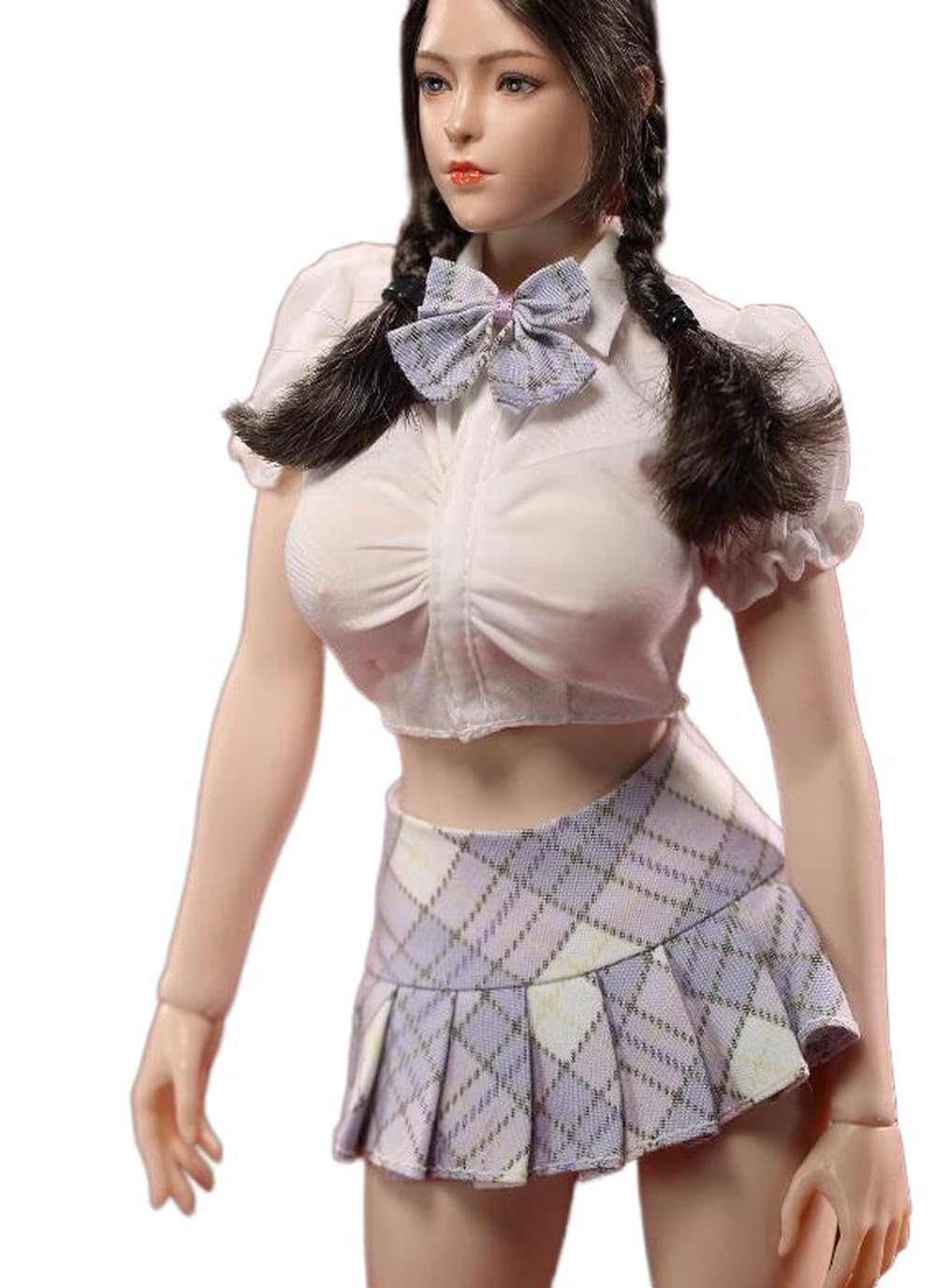 1/6 scale female clothes,bubble sleeve short blouse halter & skirts for 12 inch woman action figure,JIAOU DOLL JO23X-12