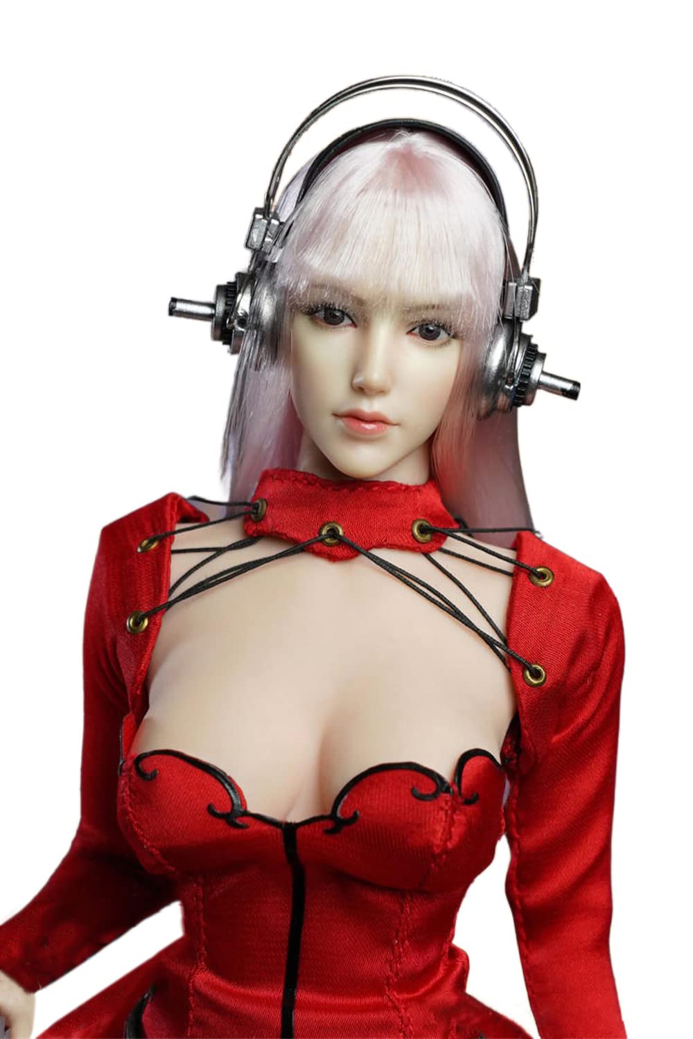 YSBRING SUPER DUCK SDH019C 1/6 Scale Female Head Hair Transplant Beauty Head Carving for 12 Inch Collectible Action Figure Body