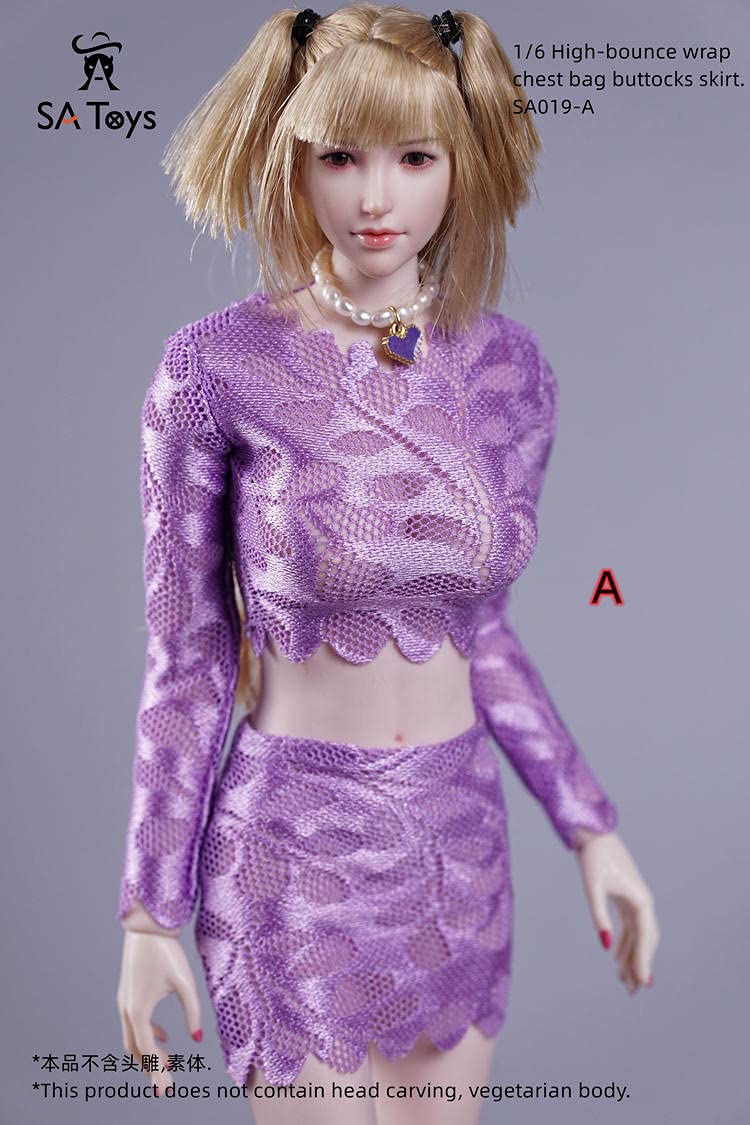 SA Toys SA019 1/6 scale female Elastic Breast wrapping Sheath dress for 12 inch phicen sexy women body doll collectable action figure A