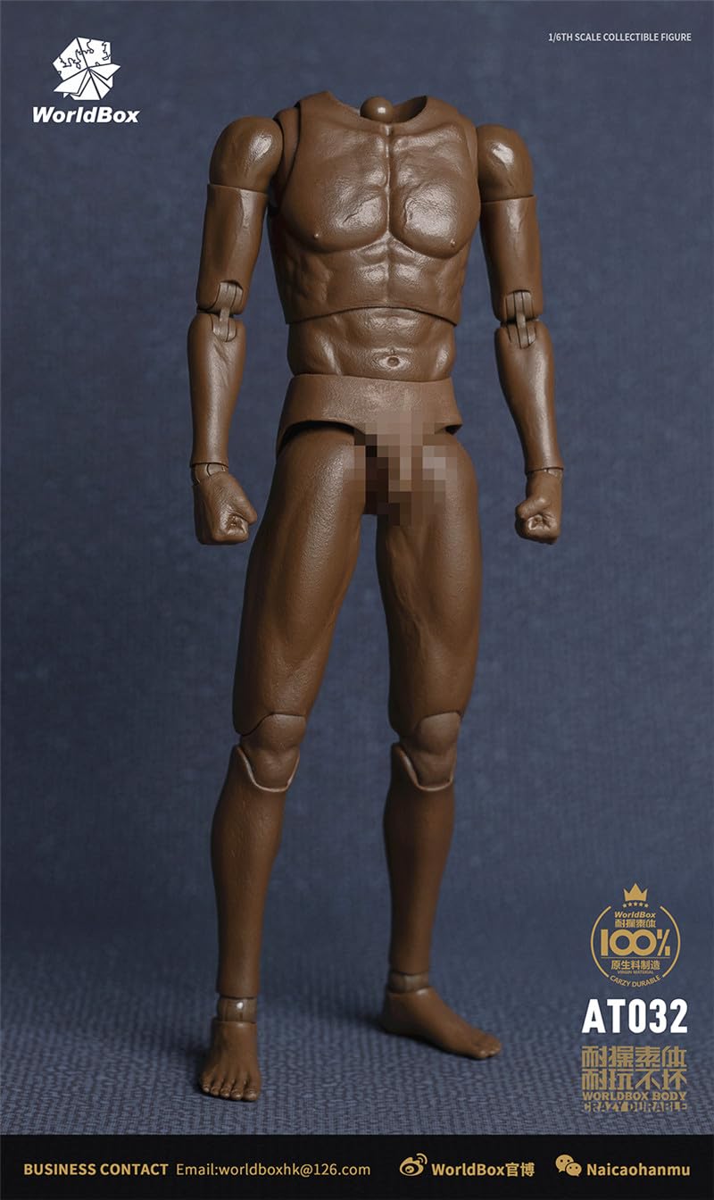 WorldBox AT032 1/6 scale male body for 12 inch man action figure black