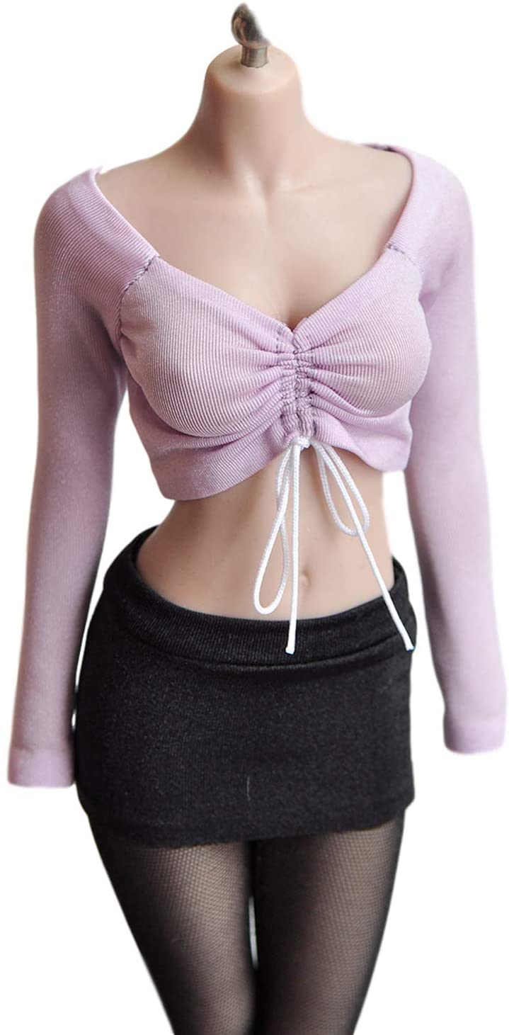 i8 TOYS 1/6 female accessoreis clothes for 12 inch women collectible action figure snug T-shirt Short skirt C