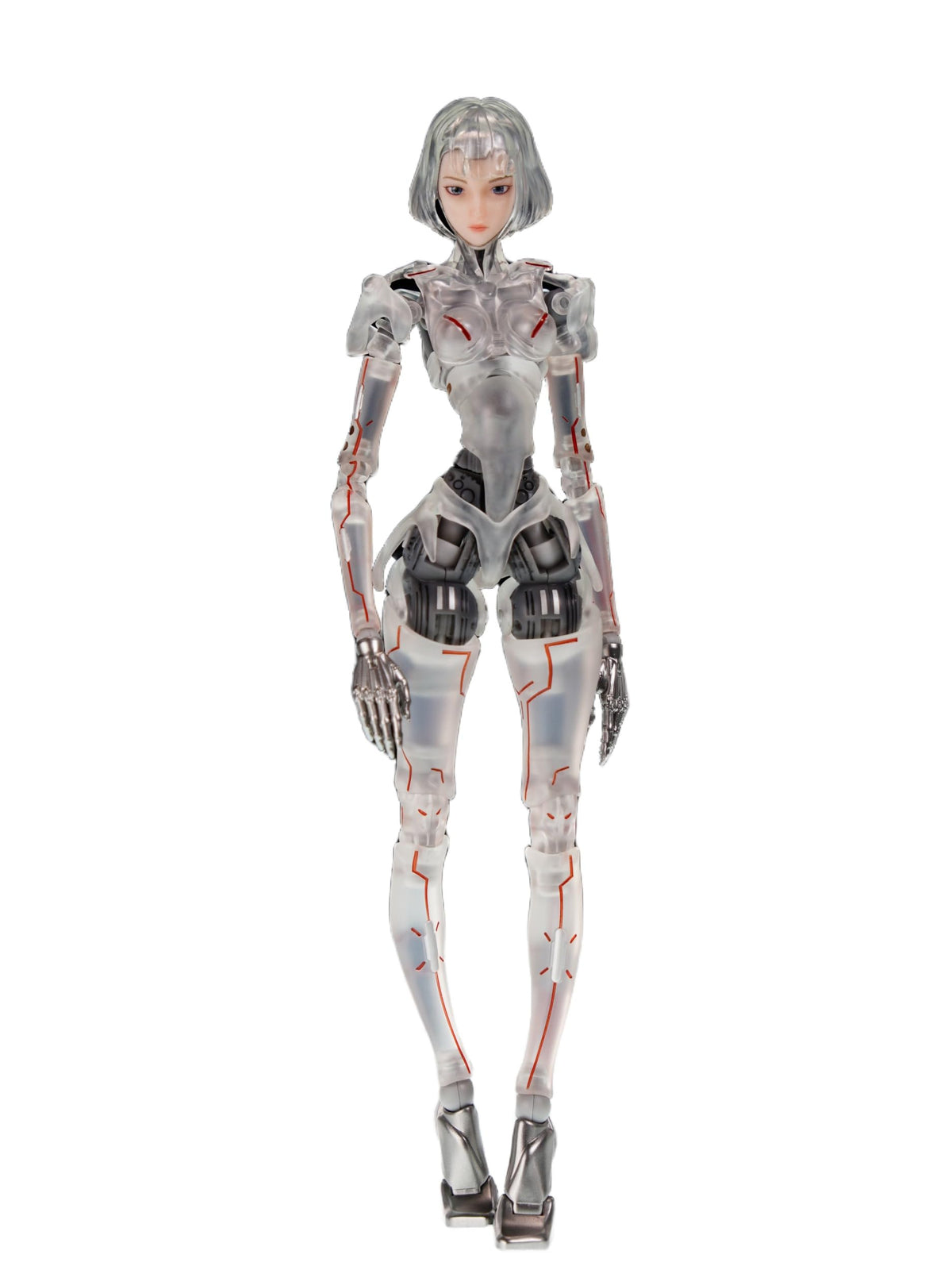 GUKE 1/12 scale AI agent femella civilian C1 robot 6 inch woman action figure transparent version GK01FEC1