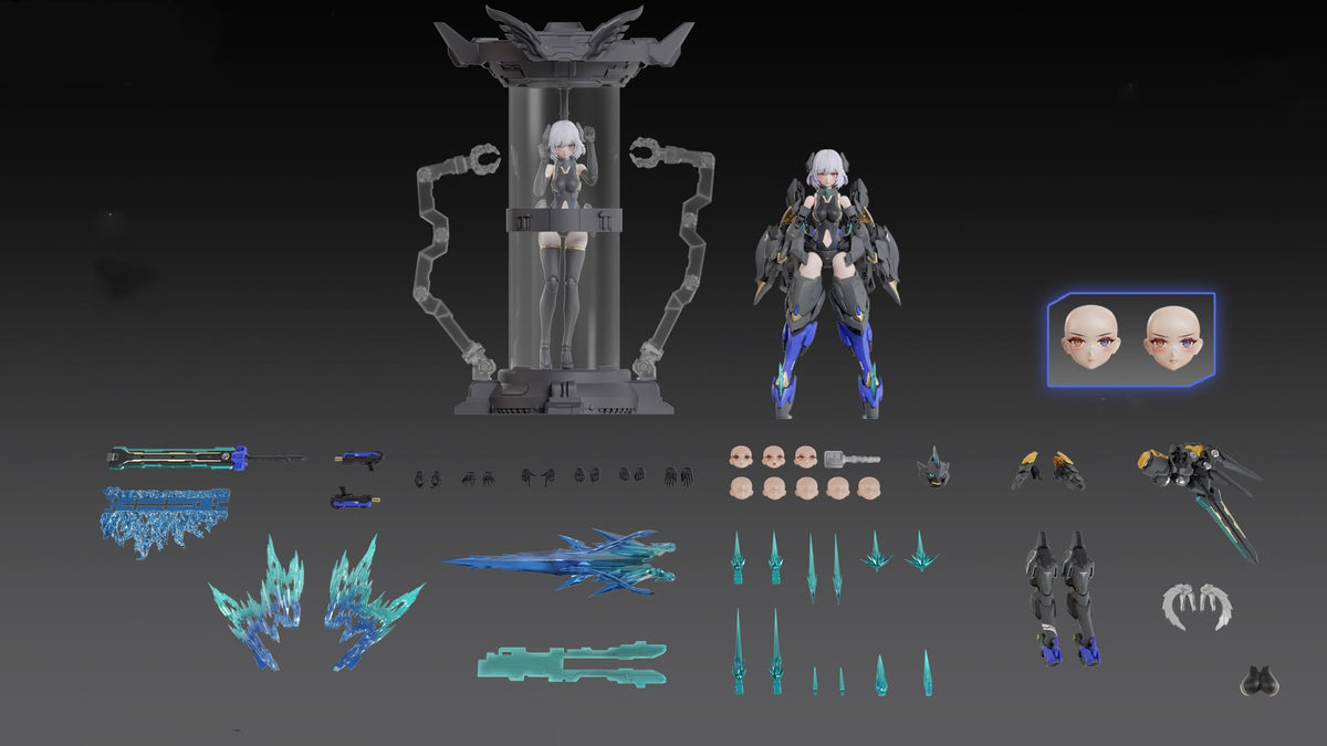 Kaitianjichuang 1/12 scale mecha angel swan girl Elysia model kits, 6 inch mecha girls action figure，15+ & adults