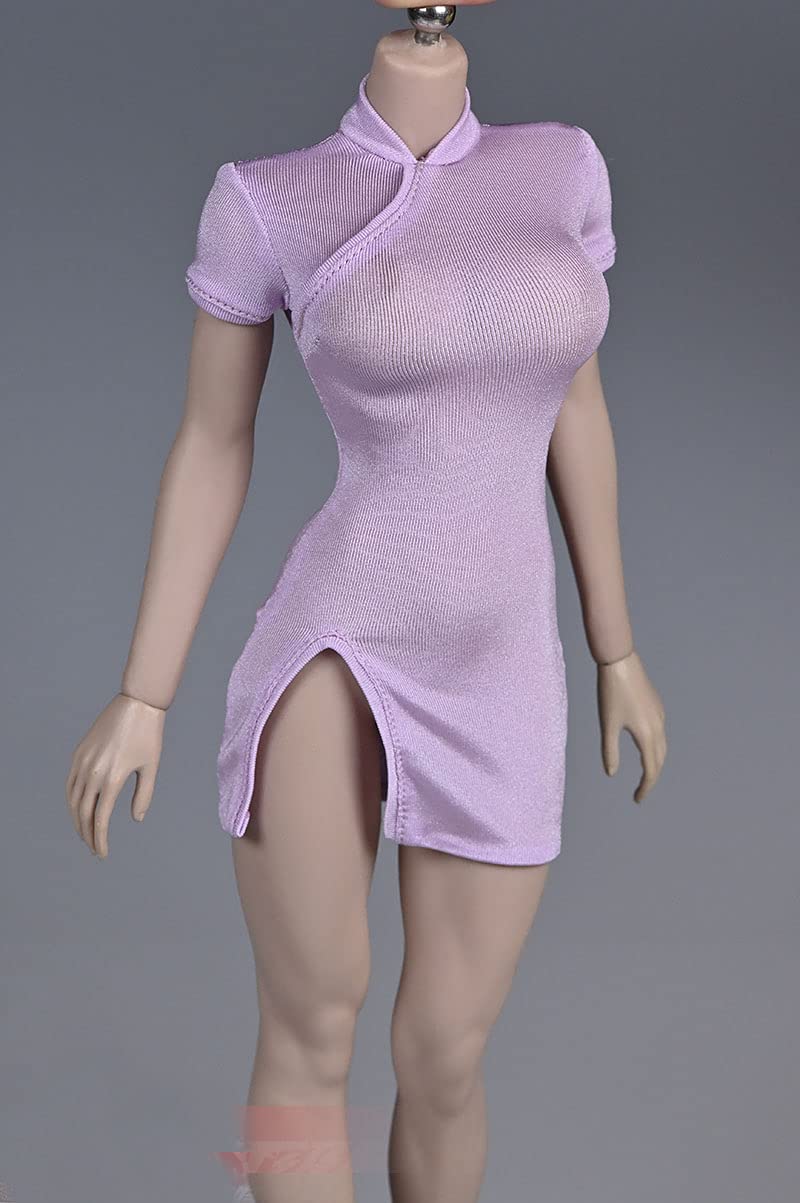 1/6 scale female fashion clothes cheongsam for 12 inch collectable action figure Purple
