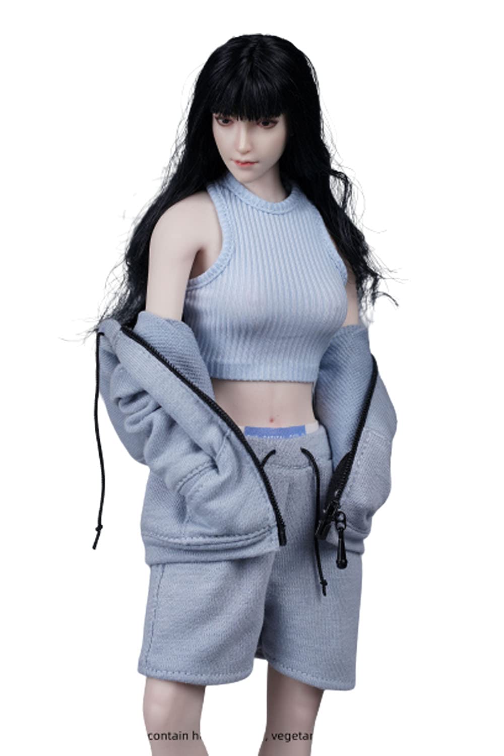 SA Toys SA023 1/6 scale cool street fashion sport style hooded sweater vest short three-piece suit for 12 inch phicen sexy women body doll collectable action figure A