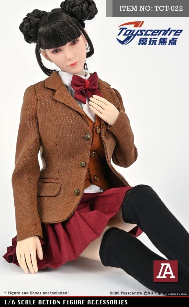 YSBRING Toyscentre TCT-022A 1/6 Scale Women's Suit Skirt Set for 12 Inch Female Soldier Action Figure (Red)