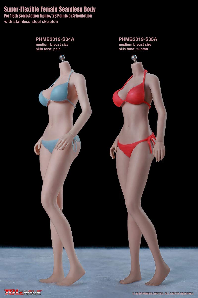 i8 toys TBLeague Phicen PHMB2019-S34A 1/6 sexy female seamless pale body for 12 inch women action figure pale skin without head