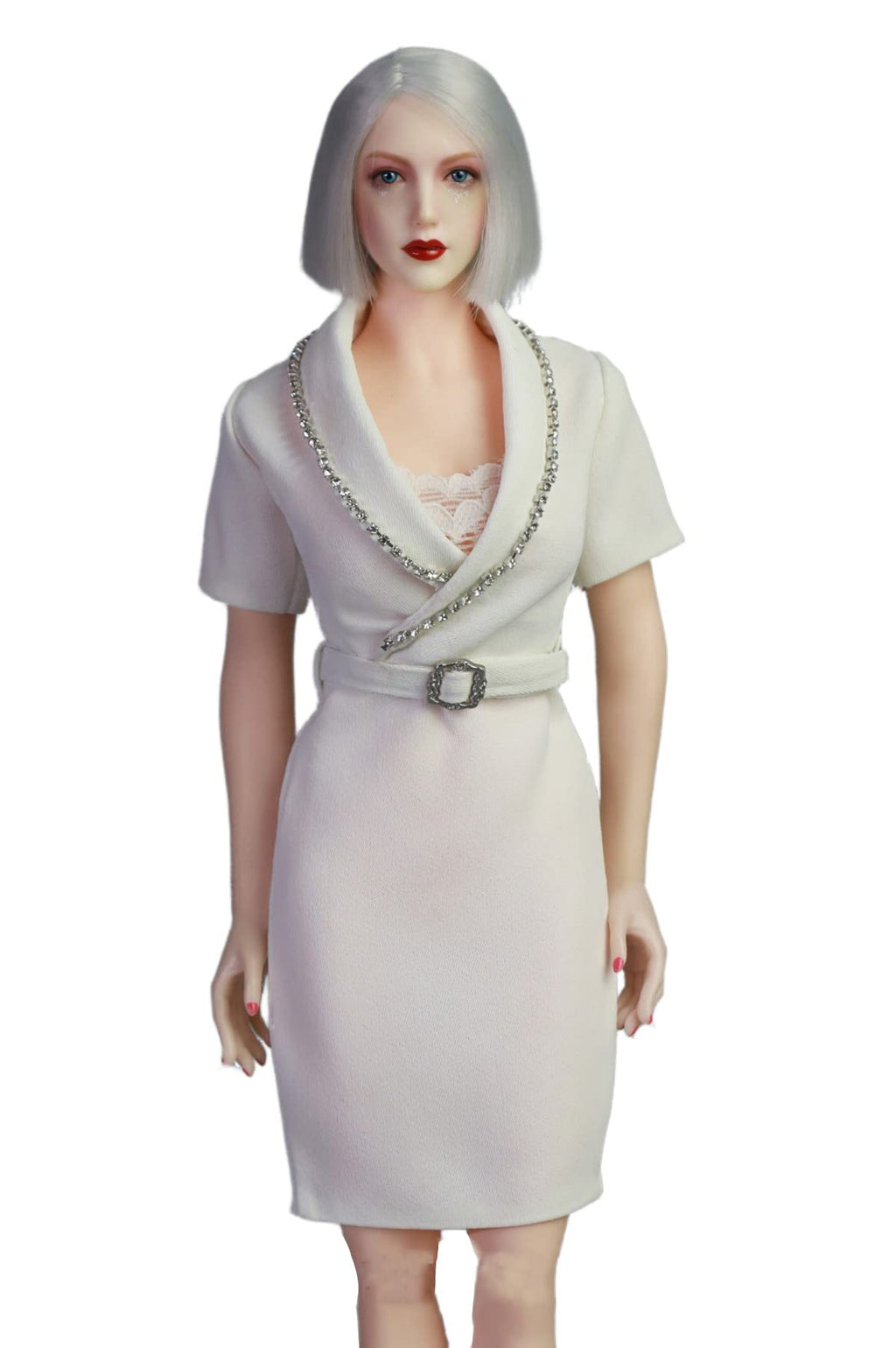 YSBRING SA Toys SA041A 1/6 Scale OL Professional Secretary Suit Figure Clothing Accessories for 12 Inch Female Doll Body (White)