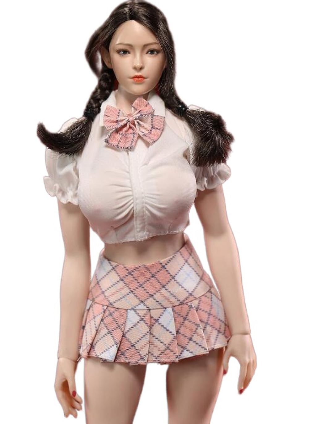 1/6 scale female clothes,bubble sleeve short blouse halter & skirts for 12 inch woman action figure,JIAOU DOLL JO23X-12