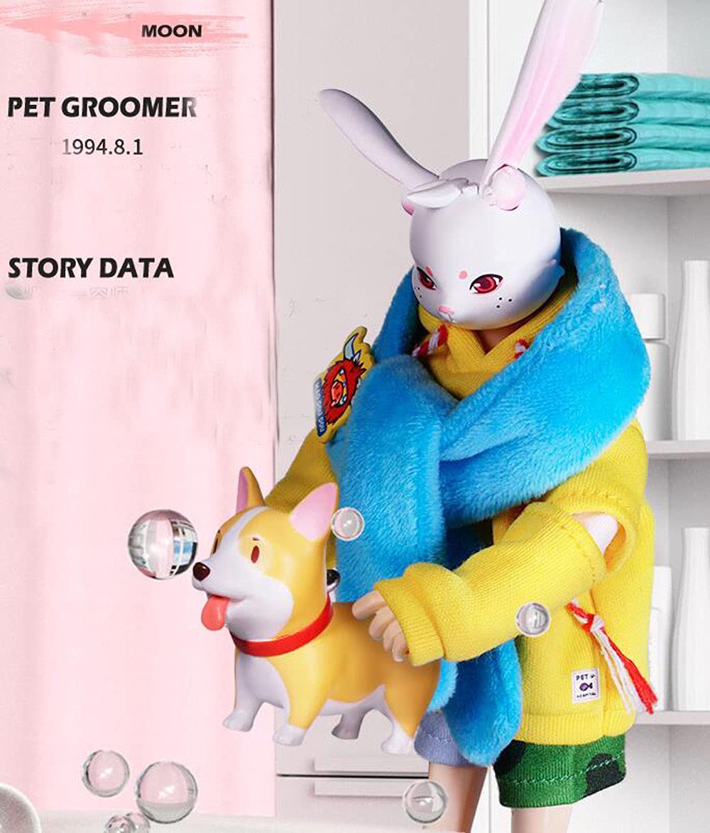 1/10 scale fashion Pet hospital series cute animal doll collectible figurines（1PC random）