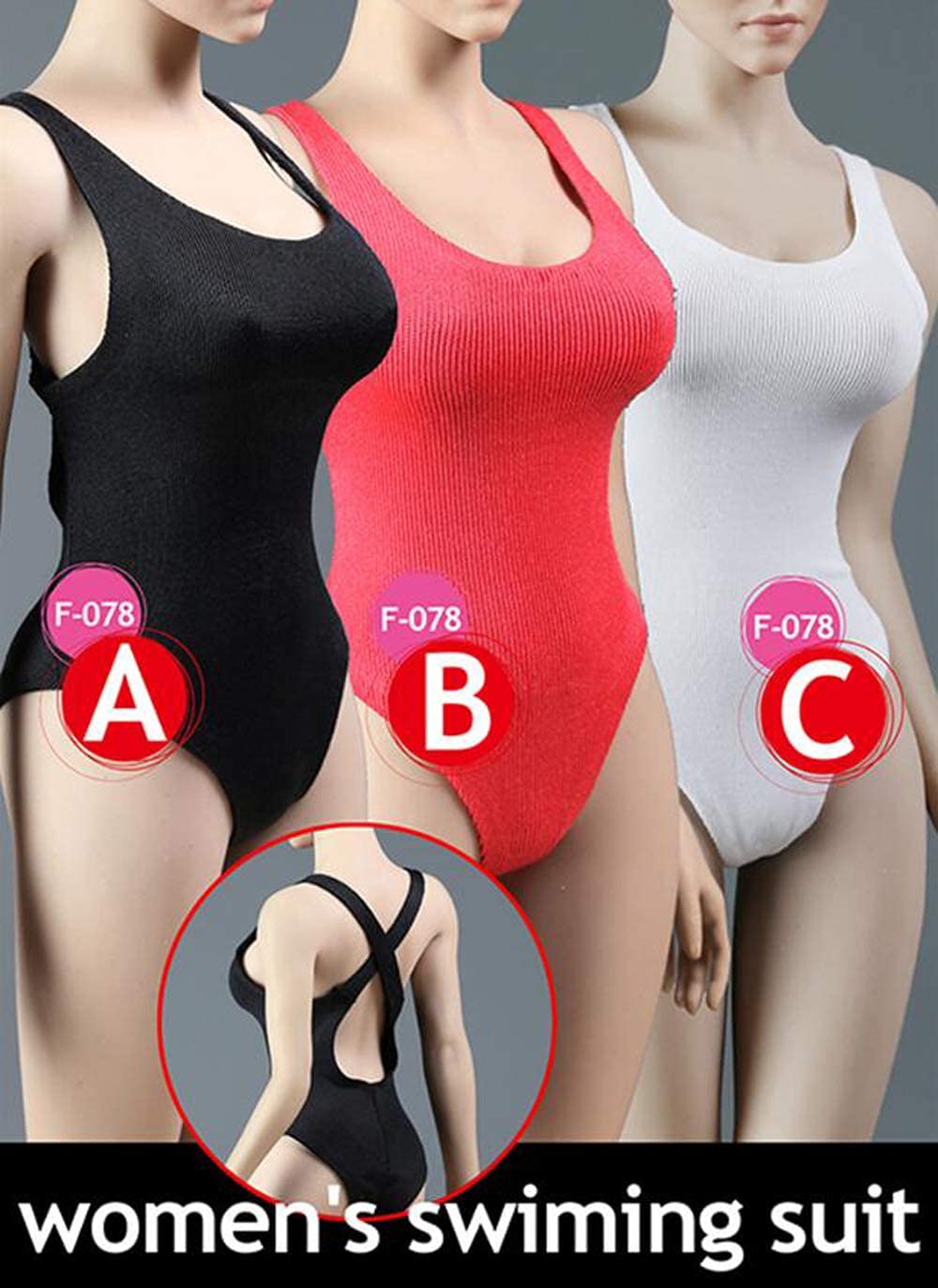 SUPERMCTOYS F-078 1/6 scale Swiming Suit bikini for 12 inch sexy female seamless body collectable action figure Tbleague B
