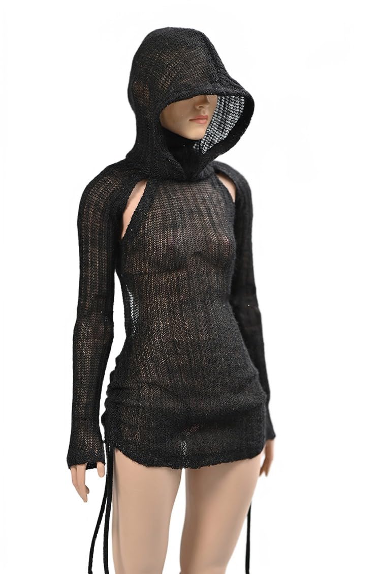 1/6 scale female figure doll accessories clothes hooded dress for 12 inch woman action figure