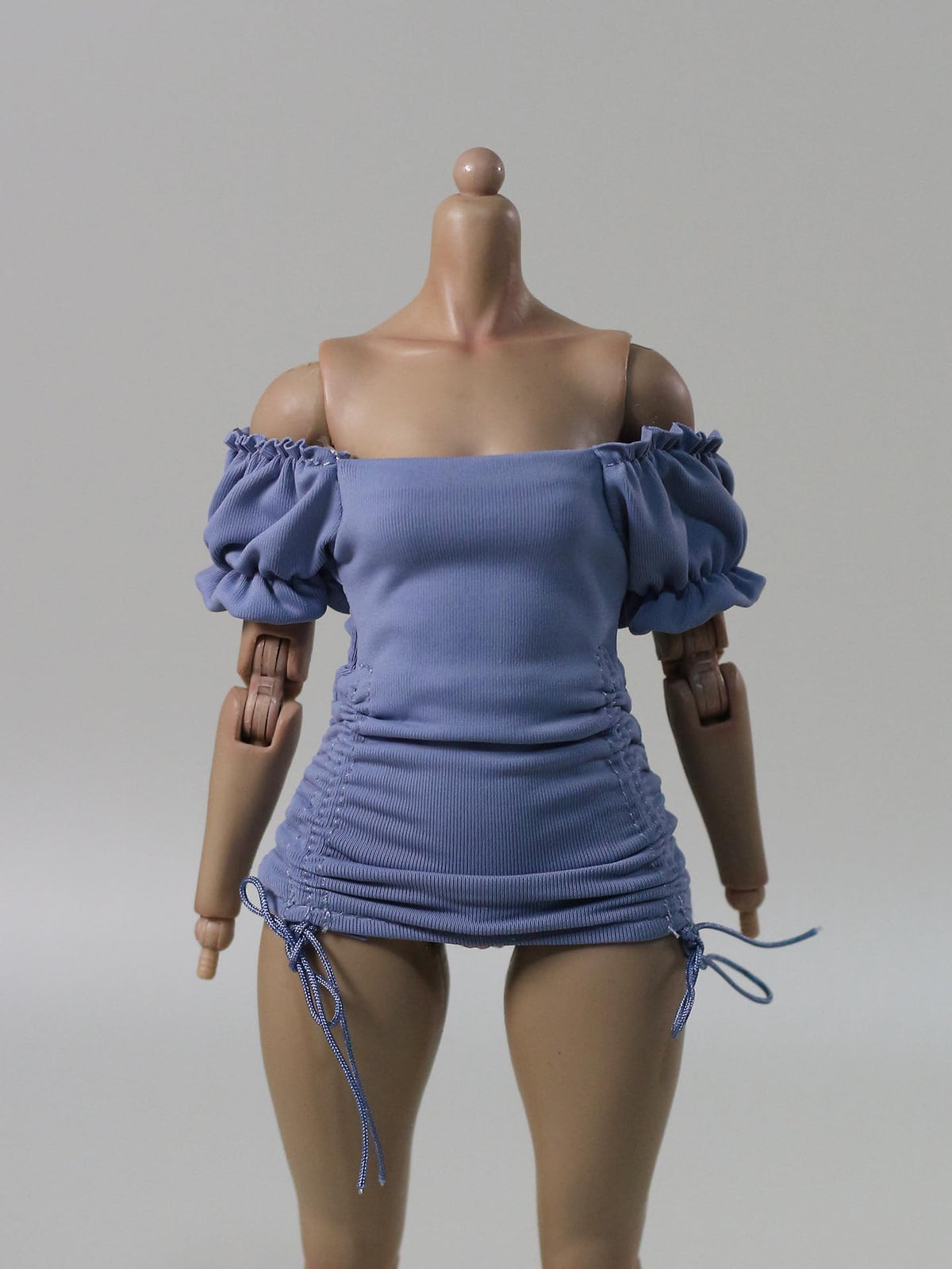 DMTOYS 1/6 scale female clothes French dress‌ blue for 12 inch woman action figure DF094