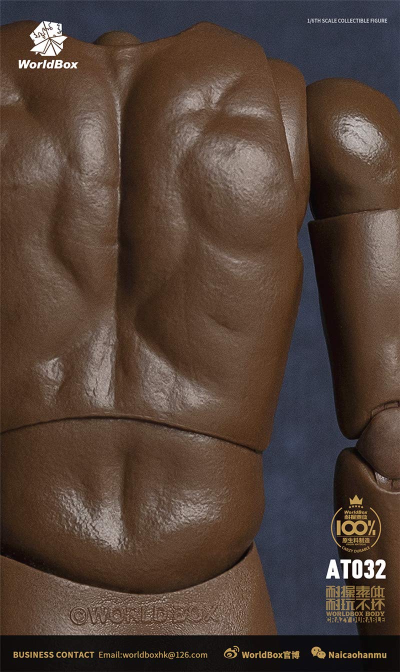 WorldBox AT032 1/6 scale male body for 12 inch man action figure black