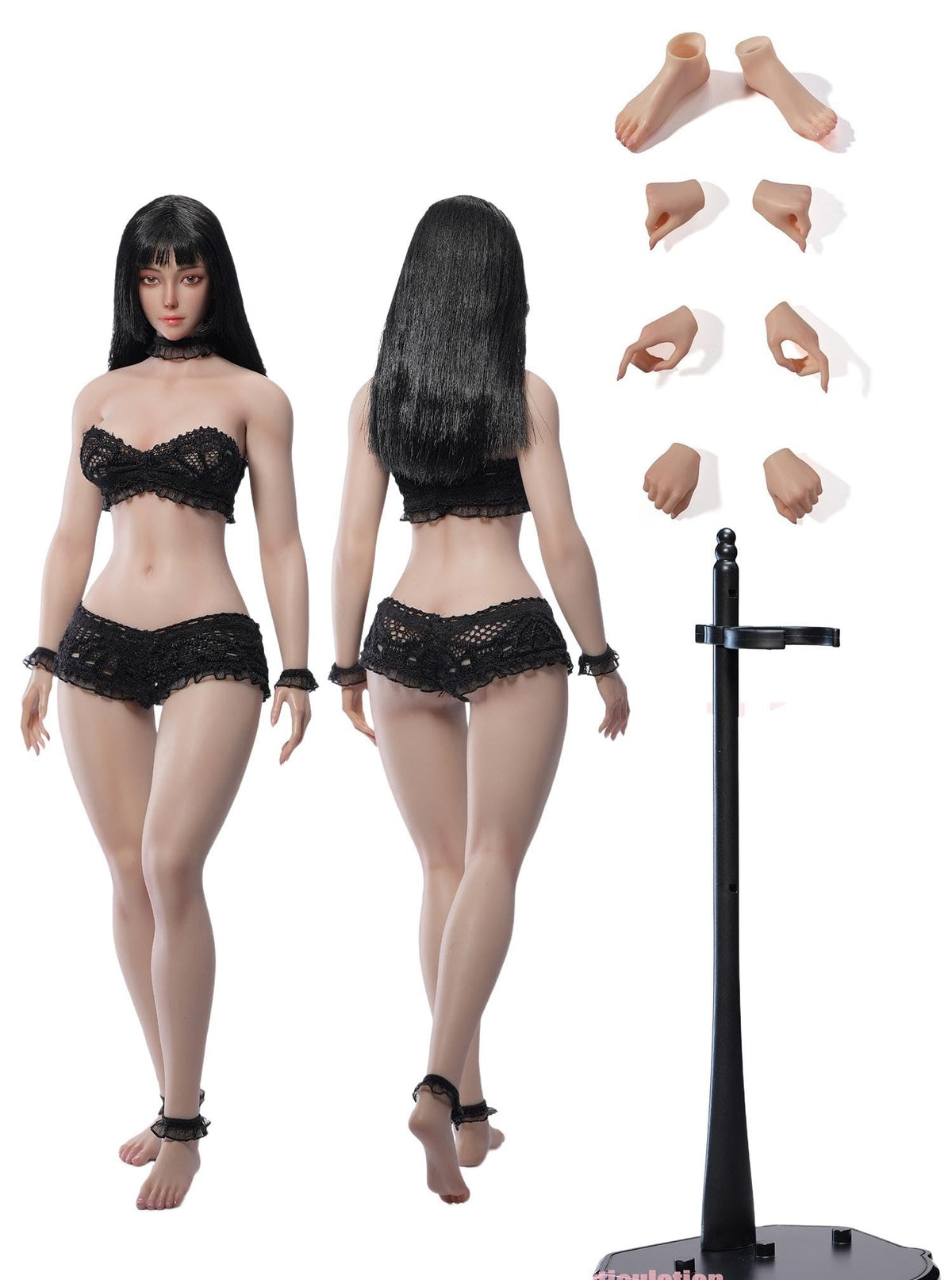 TBLeague 1/6 scale super flexible female seamless body Pale Skin Headless Detachable Feet for 12 inch woman action figure