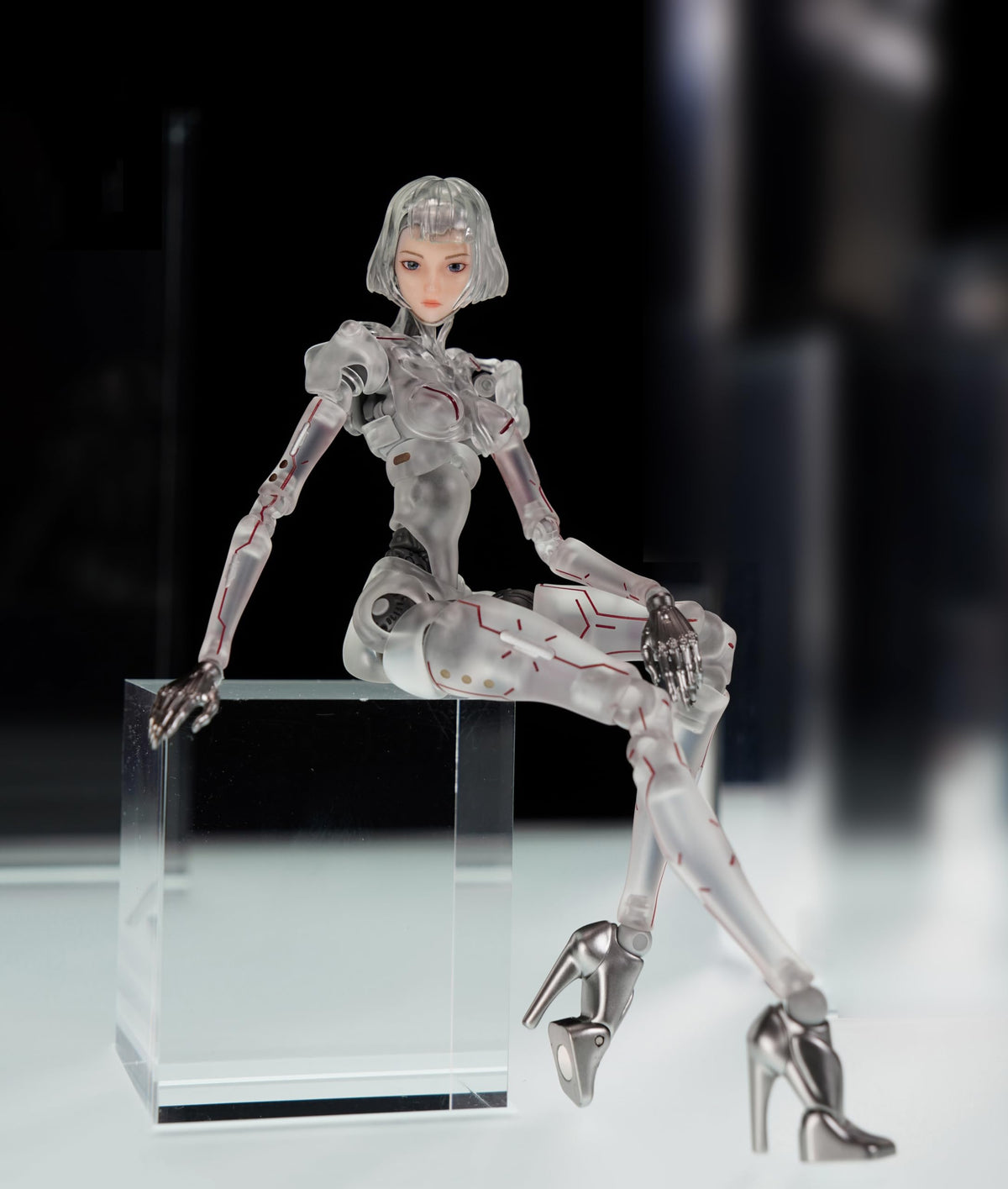 GUKE 1/12 scale AI agent femella civilian C1 robot 6 inch woman action figure transparent version GK01FEC1