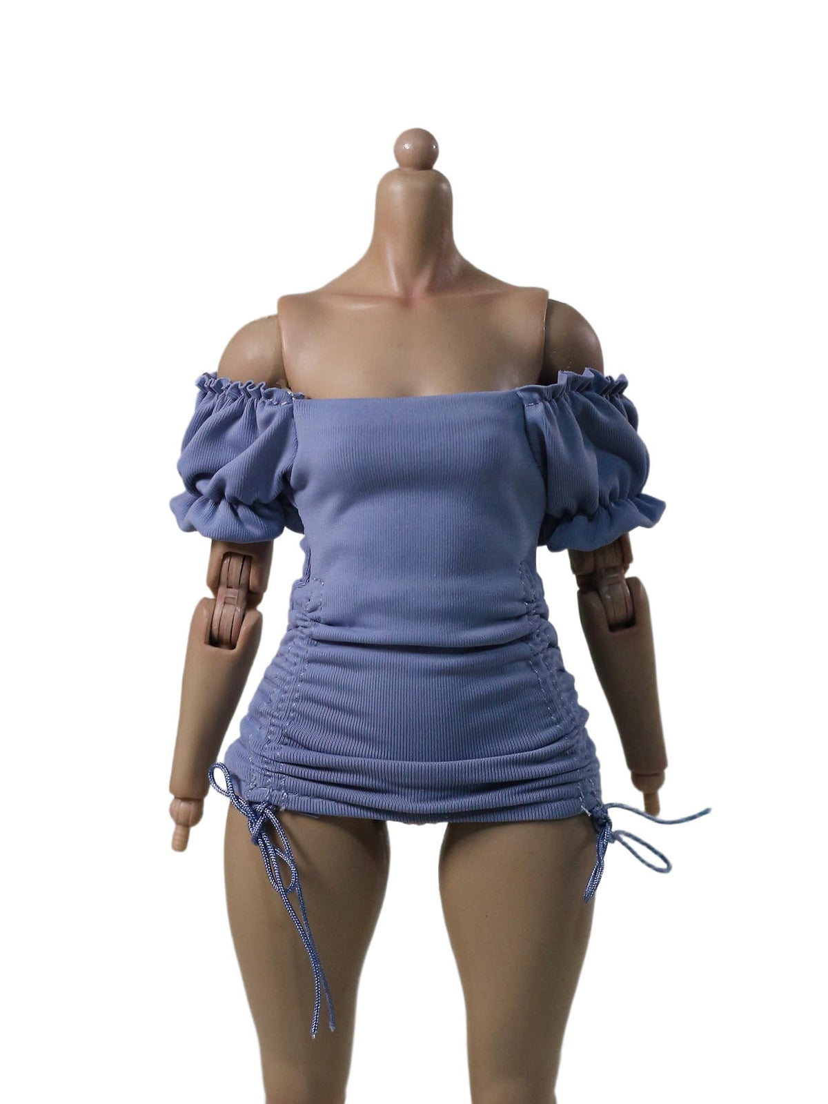 DMTOYS 1/6 scale female clothes French dress‌ blue for 12 inch woman action figure DF094